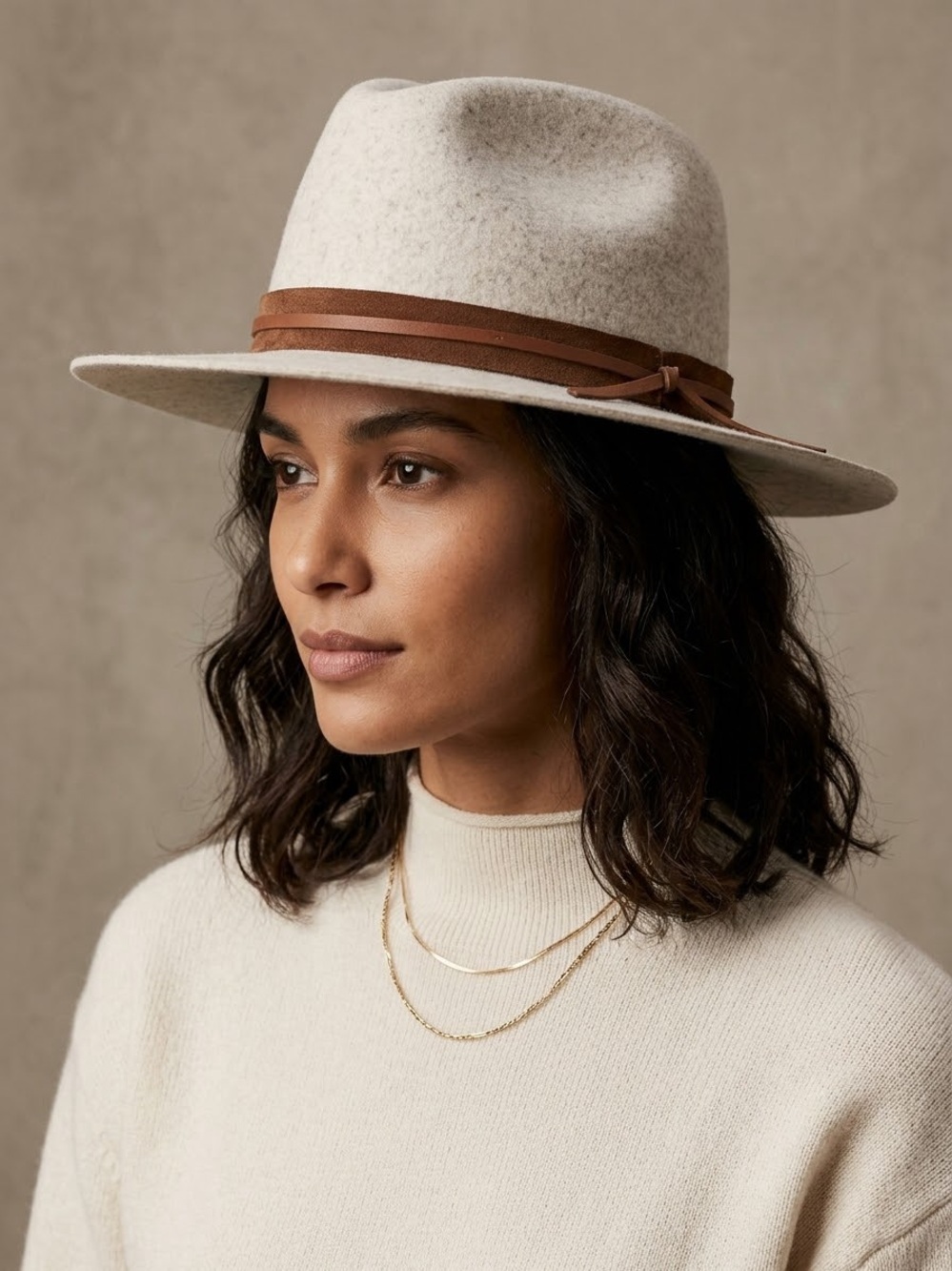 NWT Aritzia Journey Wool Hat - Heather Birch, XS/S